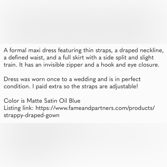 Fame & Partners Wedding Dress, Worn Once! Perfect condition - Picture 6 of 6